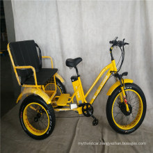 Fat Tire E Trike Electric Passenger Tricycle with Three Wheels